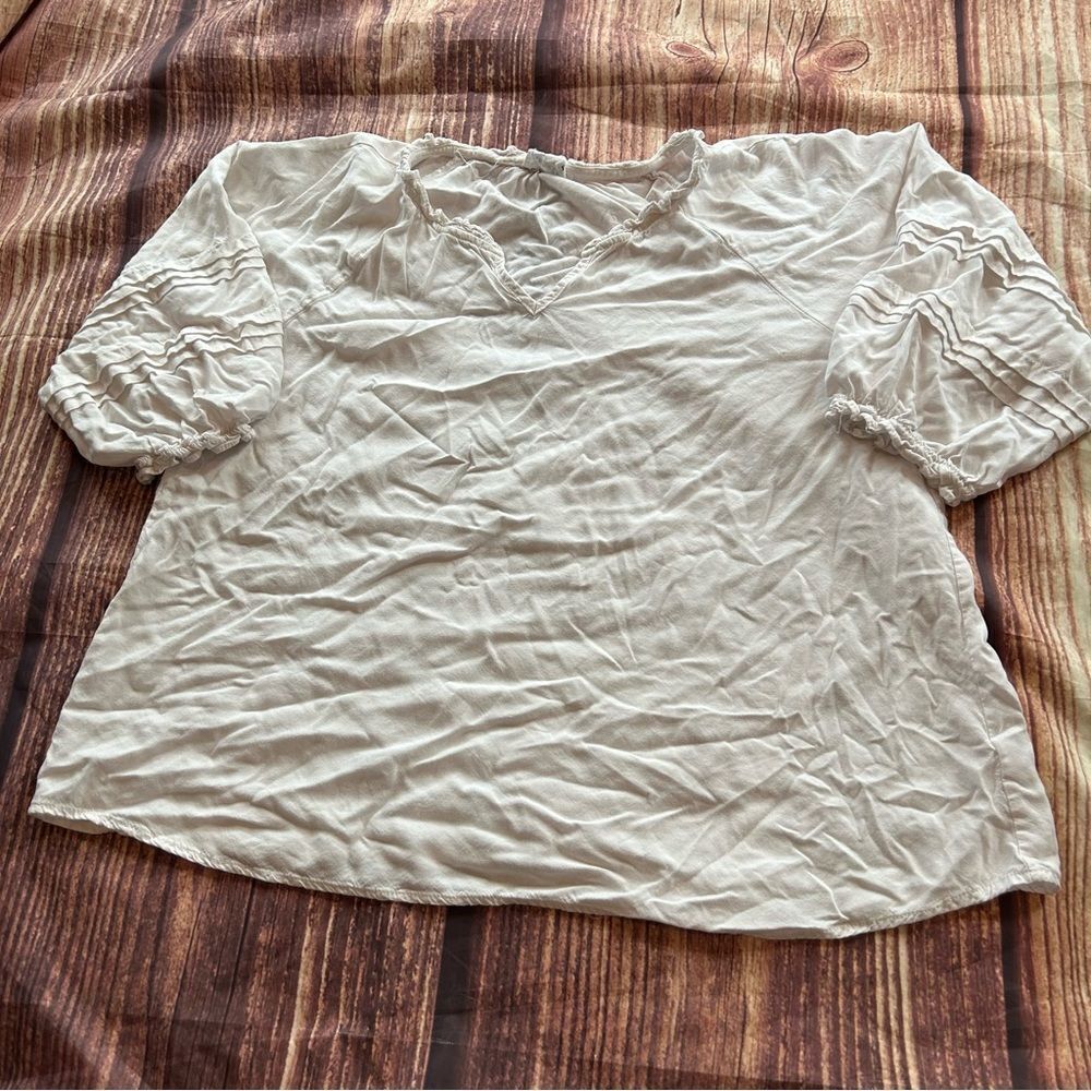 Women’s Andree by Unit Top Whit Peasant Top Size XL